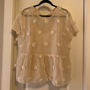 Sheer Top with Tank Underlay